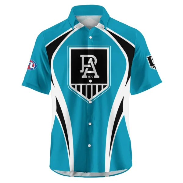 Port Adelaide Power AFL Exclusive Logo Hawaiian Shirt QTVA250625AFL03PORT-HW - Image 2
