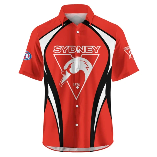 Sydney Swans AFL Exclusive Logo Hawaiian Shirt QTVA250625AFL03SYD-HW - Image 2