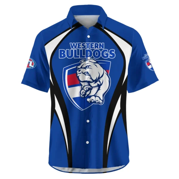 Western Bulldogs AFL Exclusive Logo Hawaiian Shirt QTVA250625AFL03WB-HW - Image 2