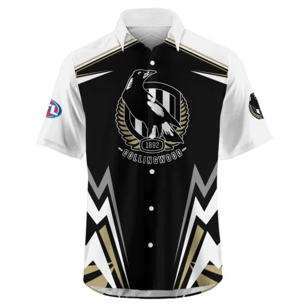 Collingwood Magpies AFL Exclusive Logo Hawaiian Shirt QTVA270625AFL04COLL-HW - Image 2