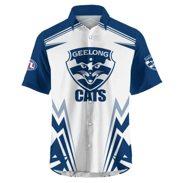 Geelong Cats AFL Exclusive Logo Hawaiian Shirt QTVA270625AFL04GEEL-HW - Image 2
