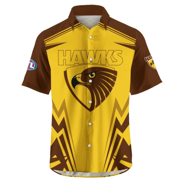 Hawthorn Hawks AFL Exclusive Logo Hawaiian Shirt QTVA270625AFL04HAW-HW - Image 2