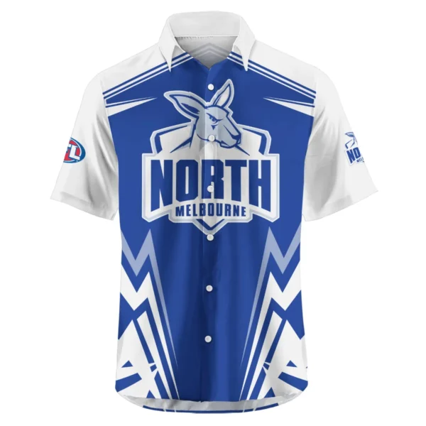 North Melbourne Kangaroos AFL Exclusive Logo Hawaiian Shirt QTVA270625AFL04NMFC-HW - Image 2