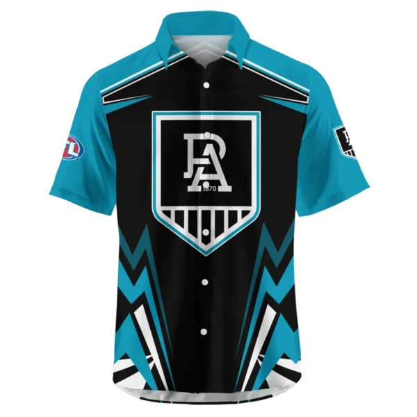 Port Adelaide Power AFL Exclusive Logo Hawaiian Shirt QTVA270625AFL04PORT-HW - Image 2