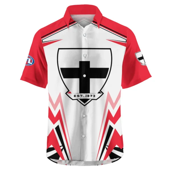 St Kilda Saints AFL Exclusive Logo Hawaiian Shirt QTVA270625AFL04STK-HW - Image 2
