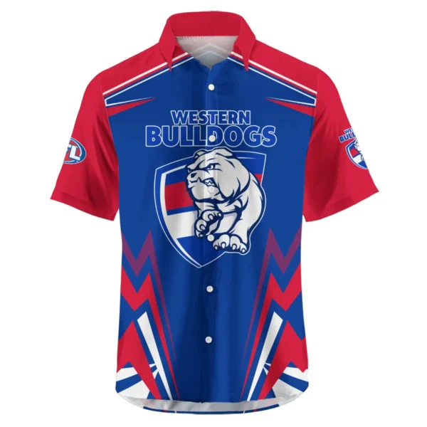 Western Bulldogs AFL Exclusive Logo Hawaiian Shirt QTVA270625AFL04WB-HW - Image 2
