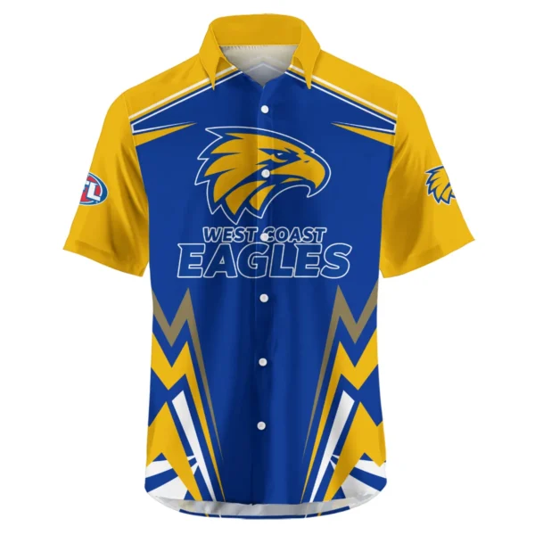West Coast Eagles AFL Exclusive Logo Hawaiian Shirt QTVA270625AFL04WCE-HW - Image 2