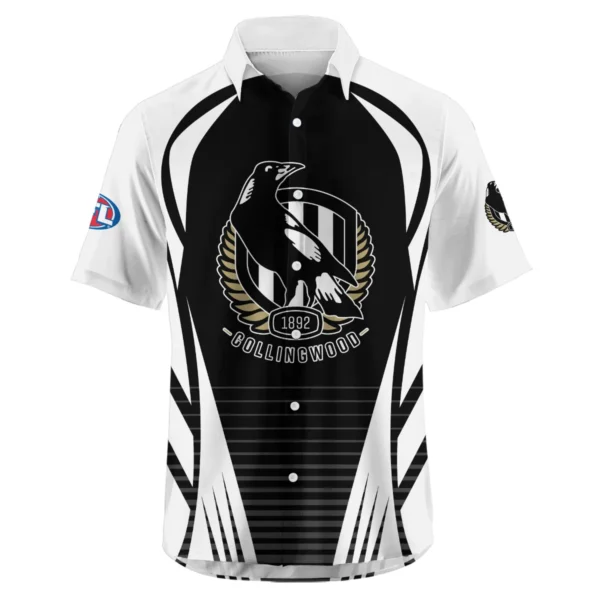Collingwood Magpies AFL Exclusive Logo Hawaiian Shirt QTVA280625AFL05COLL-HW - Image 2