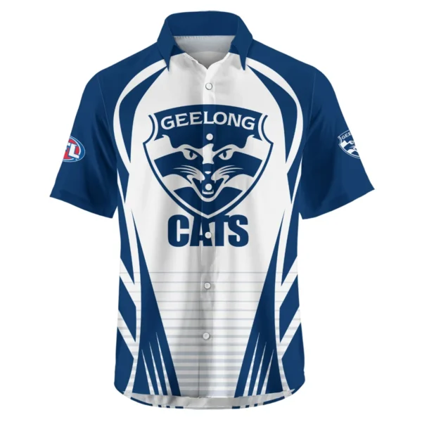 Geelong Cats AFL Exclusive Logo Hawaiian Shirt QTVA280625AFL05GEEL-HW - Image 2