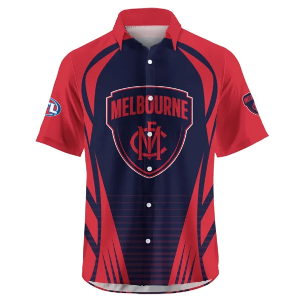 Melbourne Demons AFL Exclusive Logo Hawaiian Shirt QTVA280625AFL05MELB-HW - Image 2