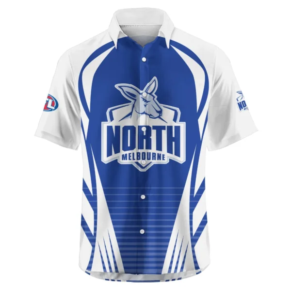 North Melbourne Kangaroos AFL Exclusive Logo Hawaiian Shirt QTVA280625AFL05NMFC-HW - Image 2