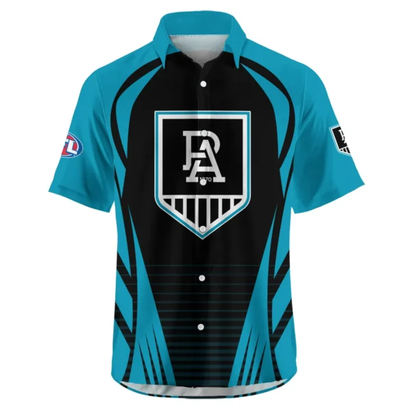 Port Adelaide Power AFL Exclusive Logo Hawaiian Shirt QTVA280625AFL05PORT-HW - Image 2