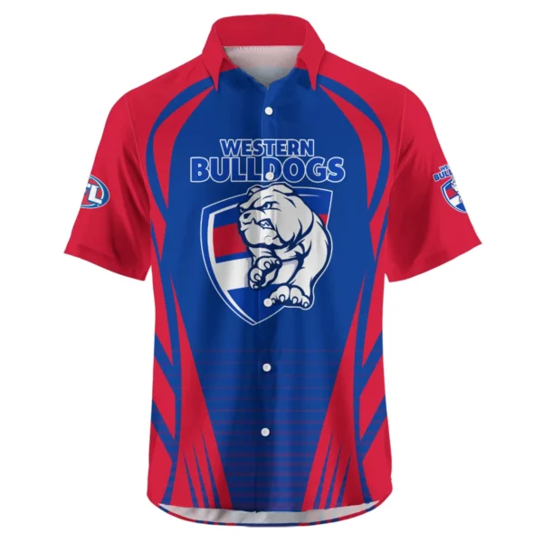 Western Bulldogs AFL Exclusive Logo Hawaiian Shirt QTVA280625AFL05WB-HW - Image 2