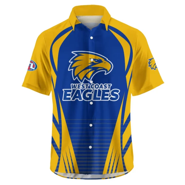 West Coast Eagles AFL Exclusive Logo Hawaiian Shirt QTVA280625AFL05WCE-HW - Image 2