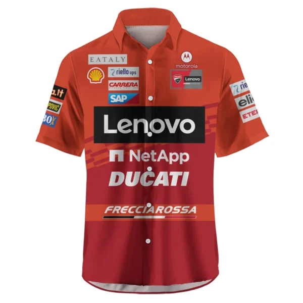 Ducati Lenovo Team Exclusive Logo Hawaiian Shirt QTVAGP060625A2DUC-HW - Image 2