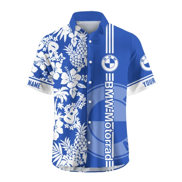 BMW Motorrad Exclusive Logo Hawaian Shirt QTVA160425HW02BMW - Royal Blue - Image 2