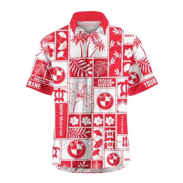 BMW Motorrad Exclusive Logo Hawaian Shirt QTVA150425HWBMW - Red - Image 2