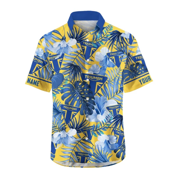 Triumph Motorcycles Exclusive Logo Hawaian Shirt QTVA210425HW03TRI - Yeallow - Image 2
