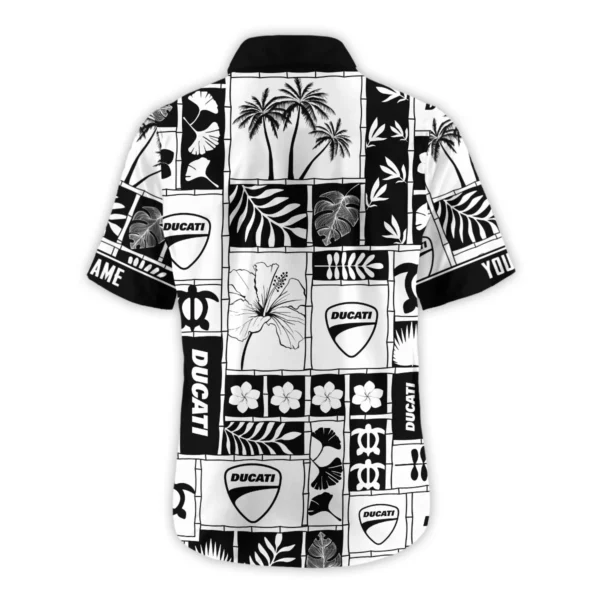Ducati Exclusive Logo Hawaian Shirt QTVA150425HWDUC - Black - Image 3