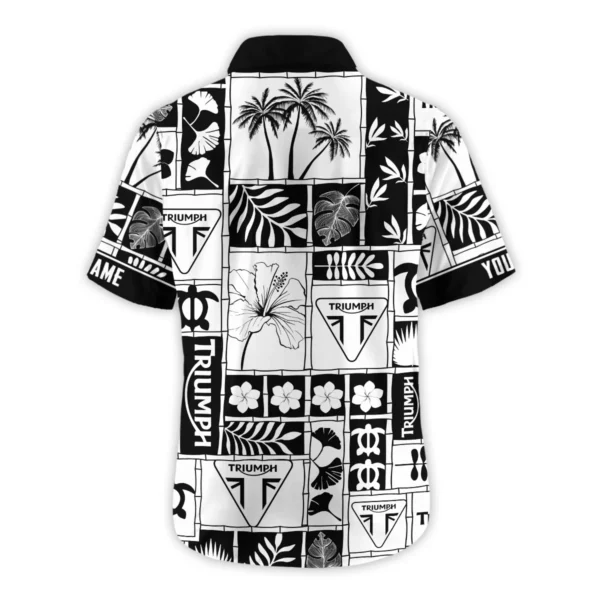 Triumph Motorcycles Exclusive Logo Hawaian Shirt QTVA150425HWTRI - Black - Image 3