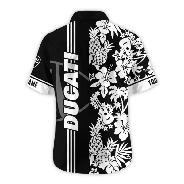 Ducati Exclusive Logo Hawaian Shirt QTVA160425HW02DUC - Black - Image 3