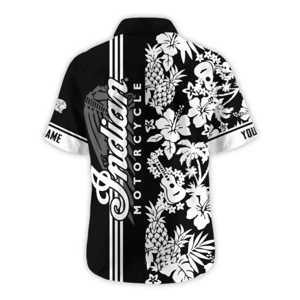 Indian Motorcycle Exclusive Logo Hawaian Shirt QTVA160425HW02IND - Black - Image 3