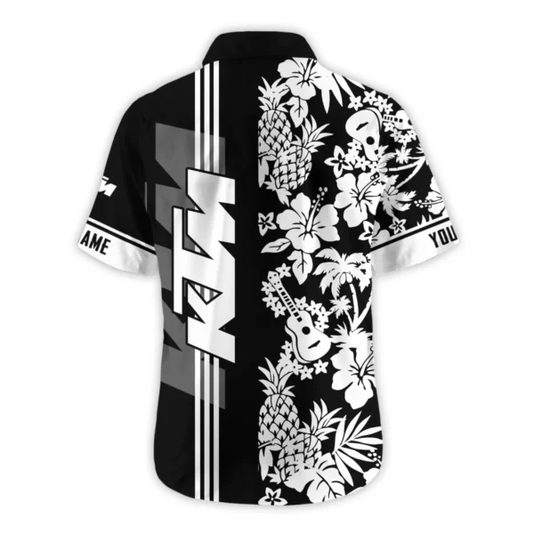 KTM Exclusive Logo Hawaian Shirt QTVA160425HW02KTM - Black - Image 3