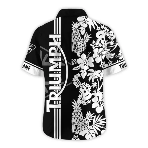 Triumph Motorcycles Exclusive Logo Hawaian Shirt QTVA160425HW02TRI - Black - Image 3
