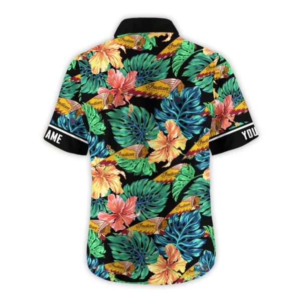 Indian Motorcycles Exclusive Logo Hawaian Shirt QTVA220425HW04IND - Black - Image 3
