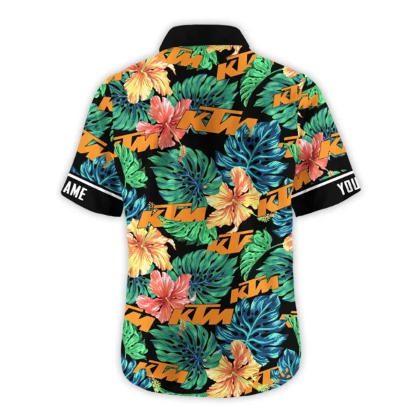KTM Exclusive Logo Hawaian Shirt QTVA220425HW04KTM - Black - Image 3