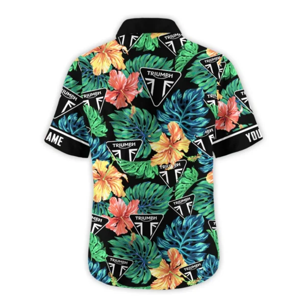 Triumph Motorcycles Exclusive Logo Hawaian Shirt QTVA220425HW04TRI - Black - Image 3