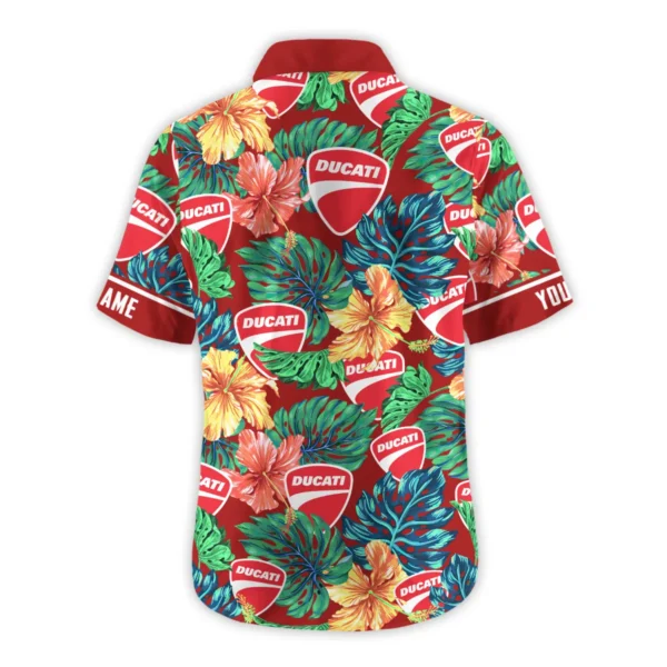Triumph Motorcycles Exclusive Logo Hawaian Shirt QTVA220425HW04DUC - Dark Brick Red - Image 3