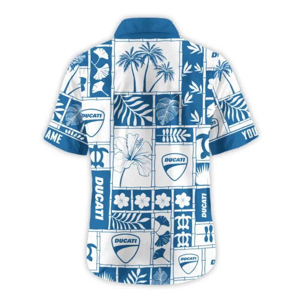 Ducati Exclusive Logo Hawaian Shirt QTVA150425HWDUC - Dark Blue - Image 3