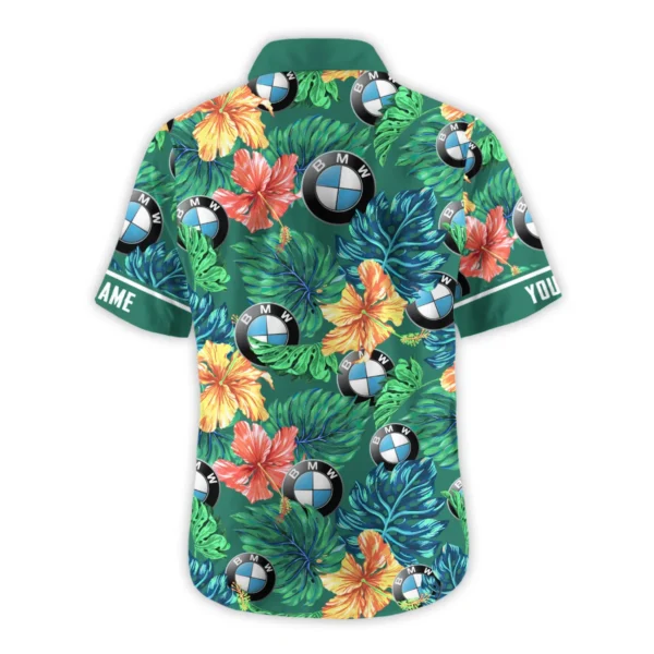 Triumph Motorcycles Exclusive Logo Hawaian Shirt QTVA220425HW04BMW - Deep Green - Image 3