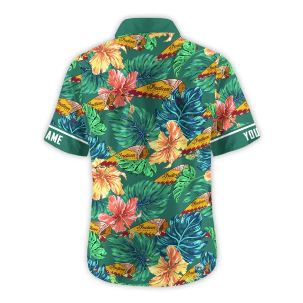 Indian Motorcycles Exclusive Logo Hawaian Shirt QTVA220425HW04IND - Deep Green - Image 3
