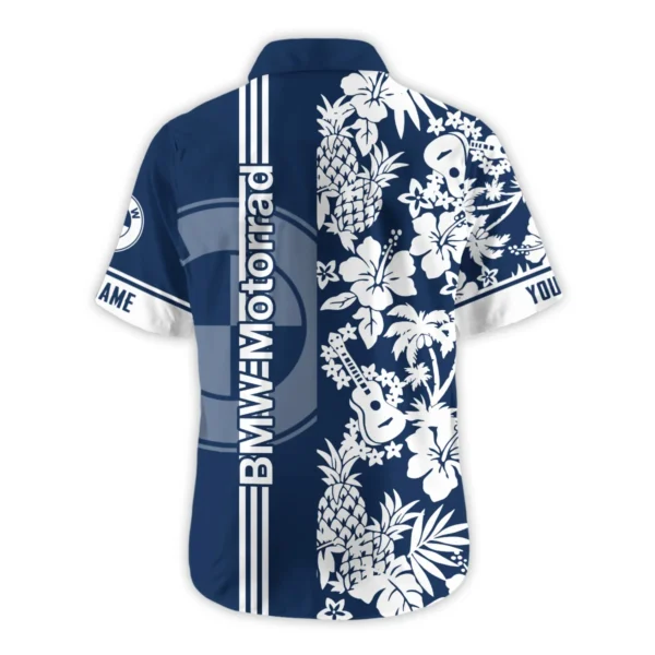 BMW Motorrad Exclusive Logo Hawaian Shirt QTVA160425HW02BMW - Navy Blue - Image 3