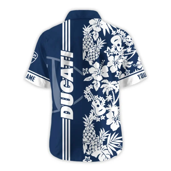 Ducati Exclusive Logo Hawaian Shirt QTVA160425HW02DUC - Navy Blue - Image 3