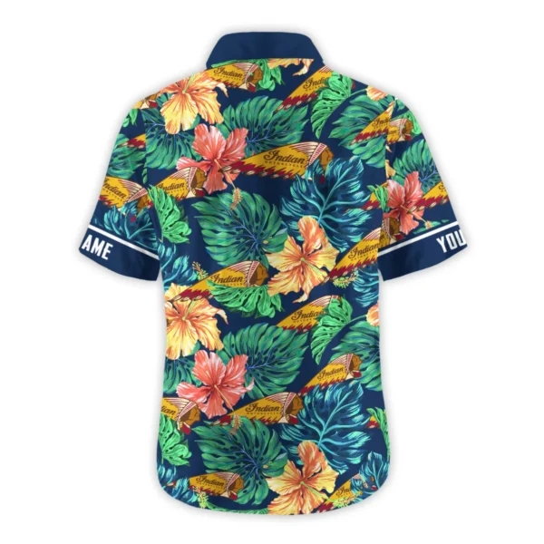 Indian Motorcycles Exclusive Logo Hawaian Shirt QTVA220425HW04IND - Navy Blue - Image 3