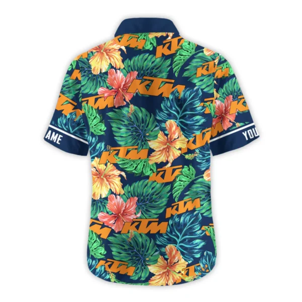 KTM Exclusive Logo Hawaian Shirt QTVA220425HW04KTM - Navy Blue - Image 3