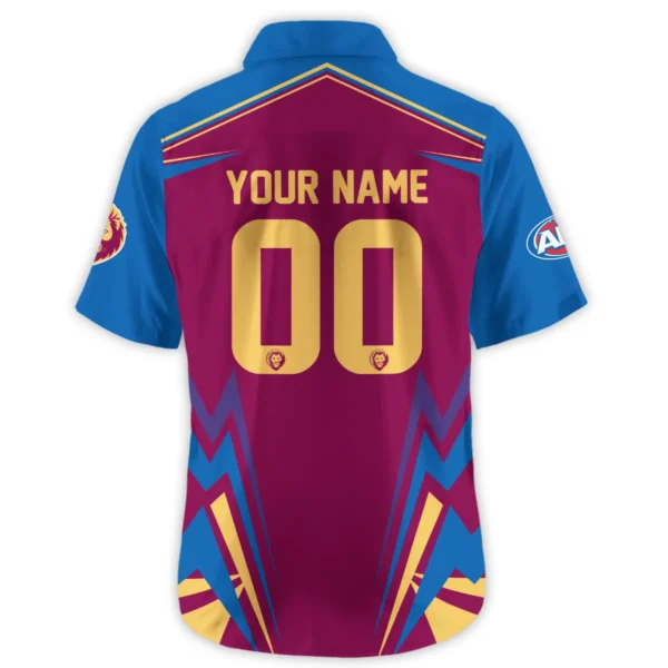 Brisbane Lions AFL Exclusive Logo Hawaiian Shirt QTVA270625AFL04BL-HW - Image 3