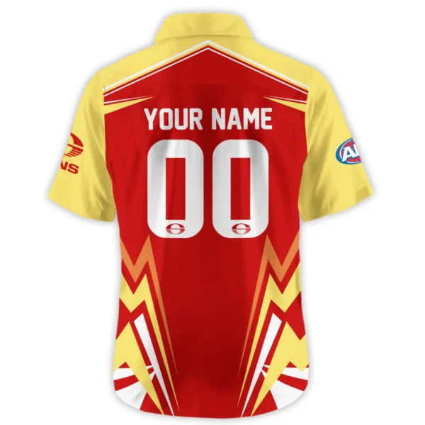 Gold Coast SUNS AFL Exclusive Logo Hawaiian Shirt QTVA270625AFL04GCFC-HW - Image 3