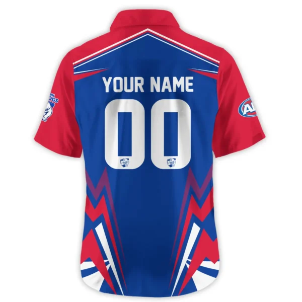 Western Bulldogs AFL Exclusive Logo Hawaiian Shirt QTVA270625AFL04WB-HW - Image 3