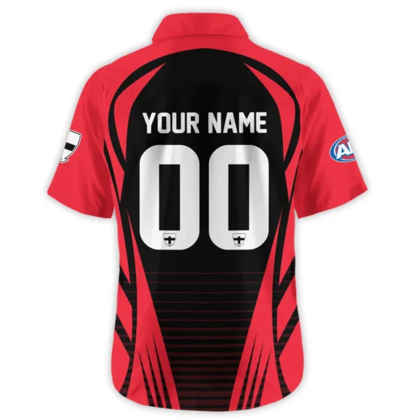 St Kilda Saints AFL Exclusive Logo Hawaiian Shirt QTVA280625AFL05STK-HW - Image 3
