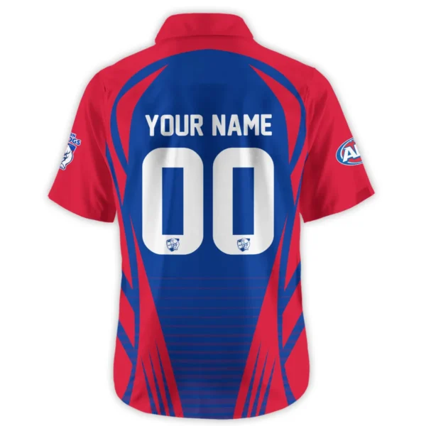 Western Bulldogs AFL Exclusive Logo Hawaiian Shirt QTVA280625AFL05WB-HW - Image 3