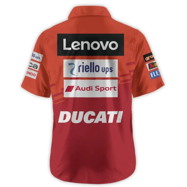 Ducati Lenovo Team Exclusive Logo Hawaiian Shirt QTVAGP060625A2DUC-HW - Image 3