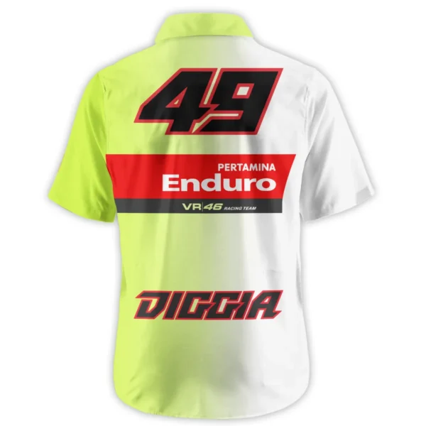 VR46 Racing Team Exclusive Logo Hawaiian Shirt QTVAGP130625A22VR46-HW - Image 3