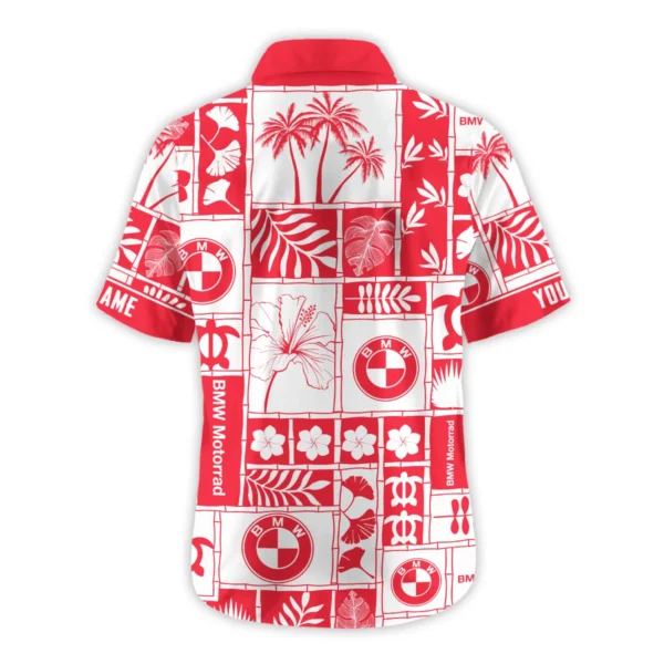 BMW Motorrad Exclusive Logo Hawaian Shirt QTVA150425HWBMW - Red - Image 3
