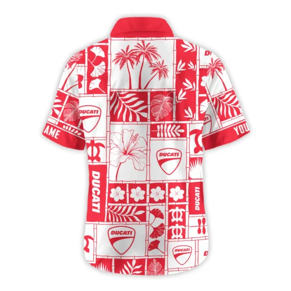 Ducati Exclusive Logo Hawaian Shirt QTVA150425HWDUC - Red - Image 3