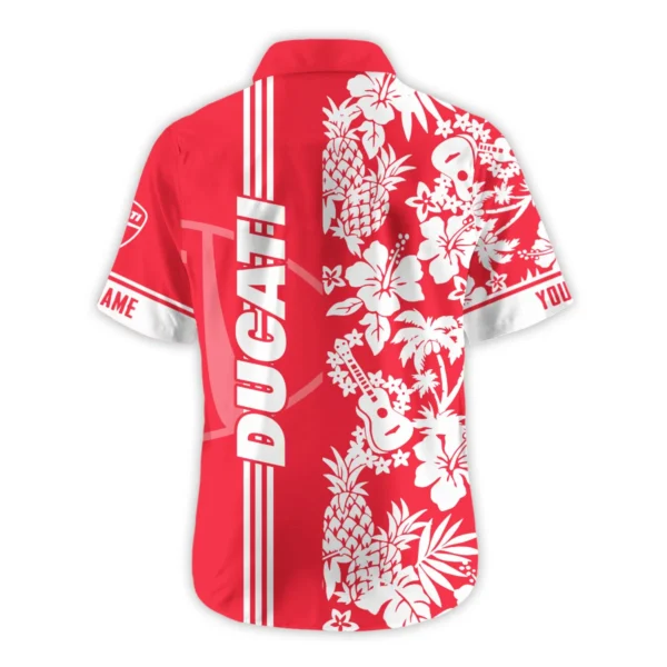 Ducati Exclusive Logo Hawaian Shirt QTVA160425HW02DUC - Red - Image 3