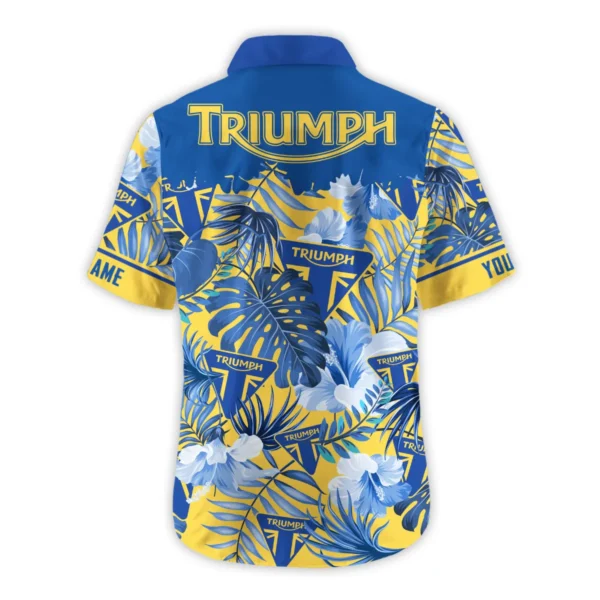 Triumph Motorcycles Exclusive Logo Hawaian Shirt QTVA210425HW03TRI - Yeallow - Image 3